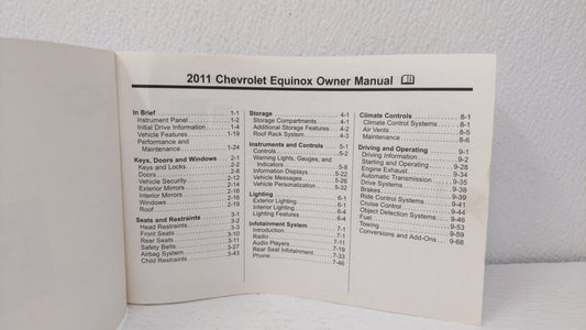 2011 Chevrolet Equinox Owners Manual Book Guide OEM Used Auto Parts