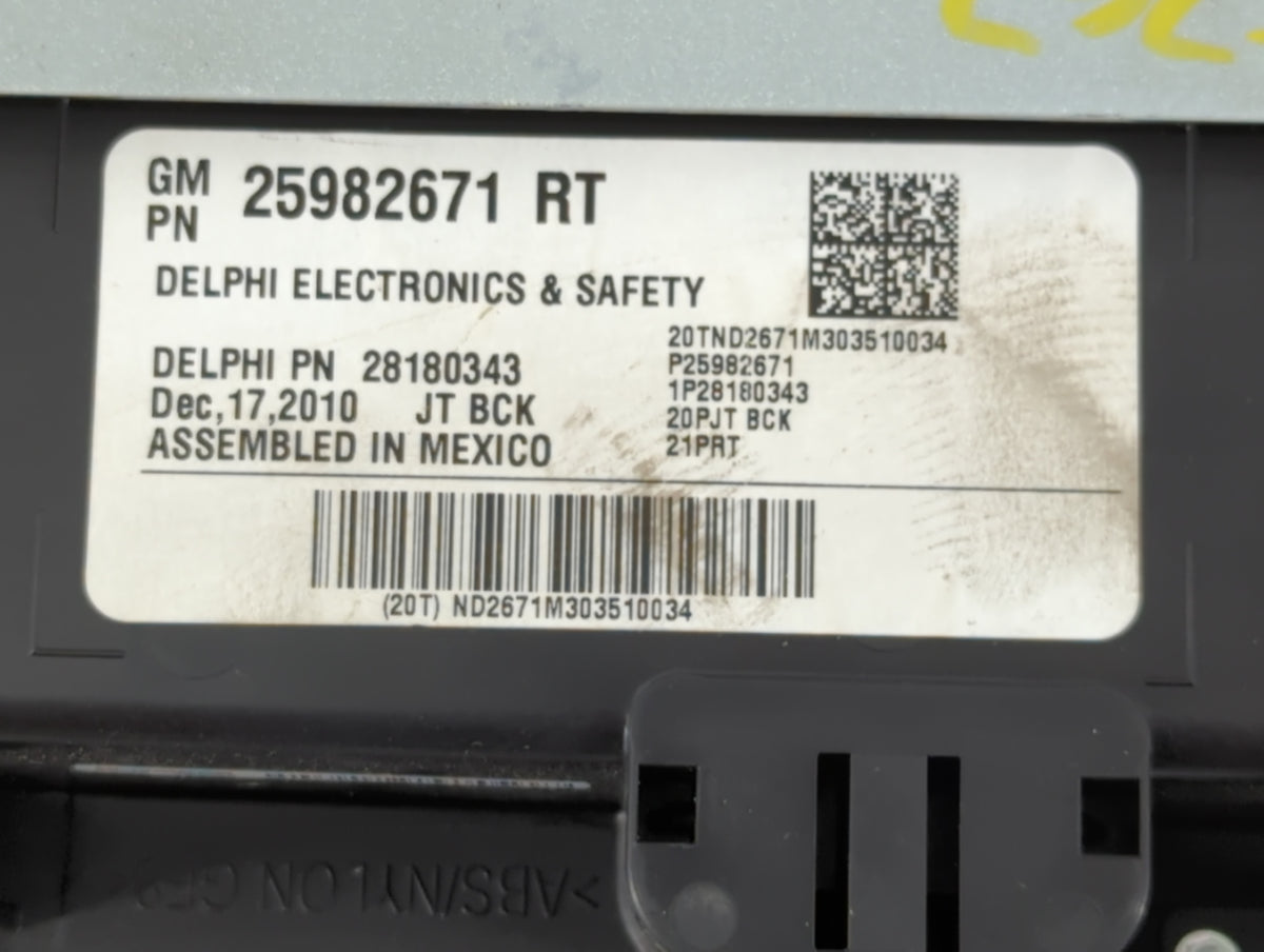 2010-2015 Chevrolet Equinox Information Radio Display Screen 828431 - Oemusedautoparts1.com