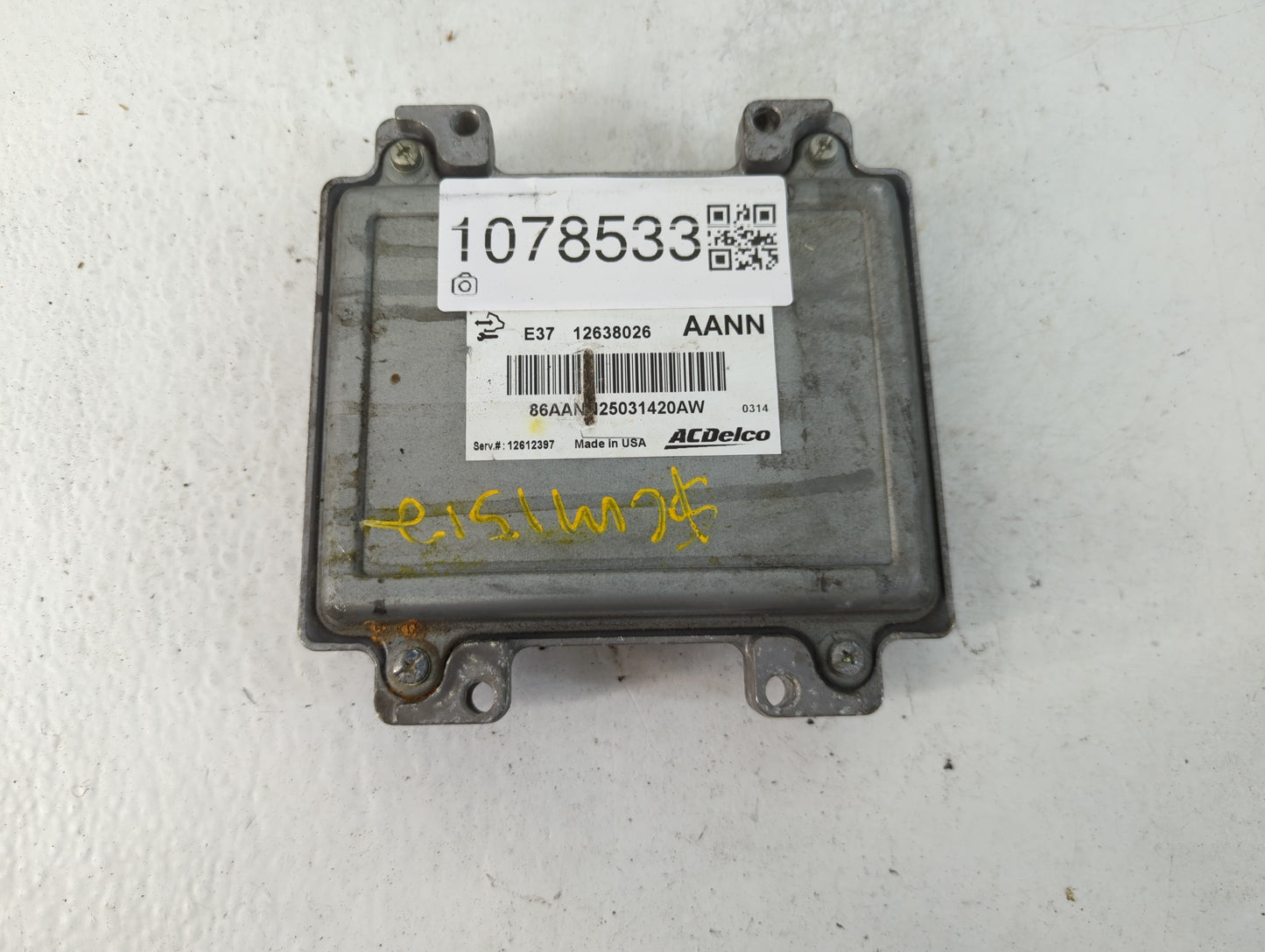 2007-2012 Chevrolet Malibu PCM Engine Control Computer ECU ECM PCU OEM P/N:12638026 Fits Fits 2007 2008 2009 2010 2011 2012