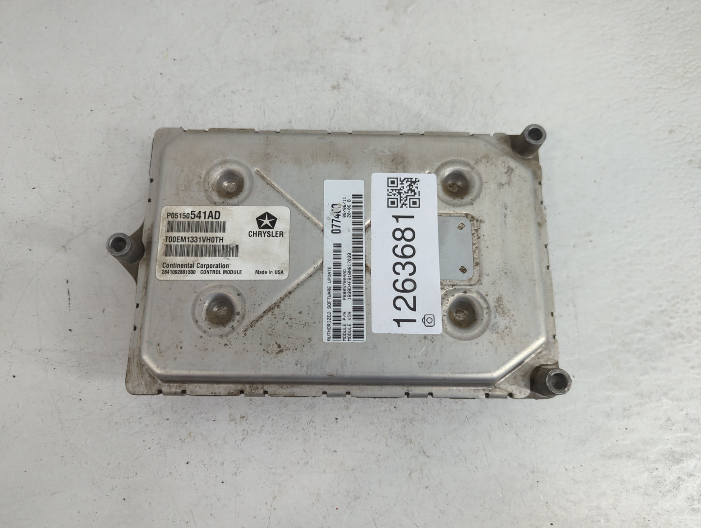 2011 Dodge Avenger PCM Engine Control Computer ECU ECM PCU OEM P/N:P68057004AD P05150541AD Fits OEM Used Auto Parts - Oemuse