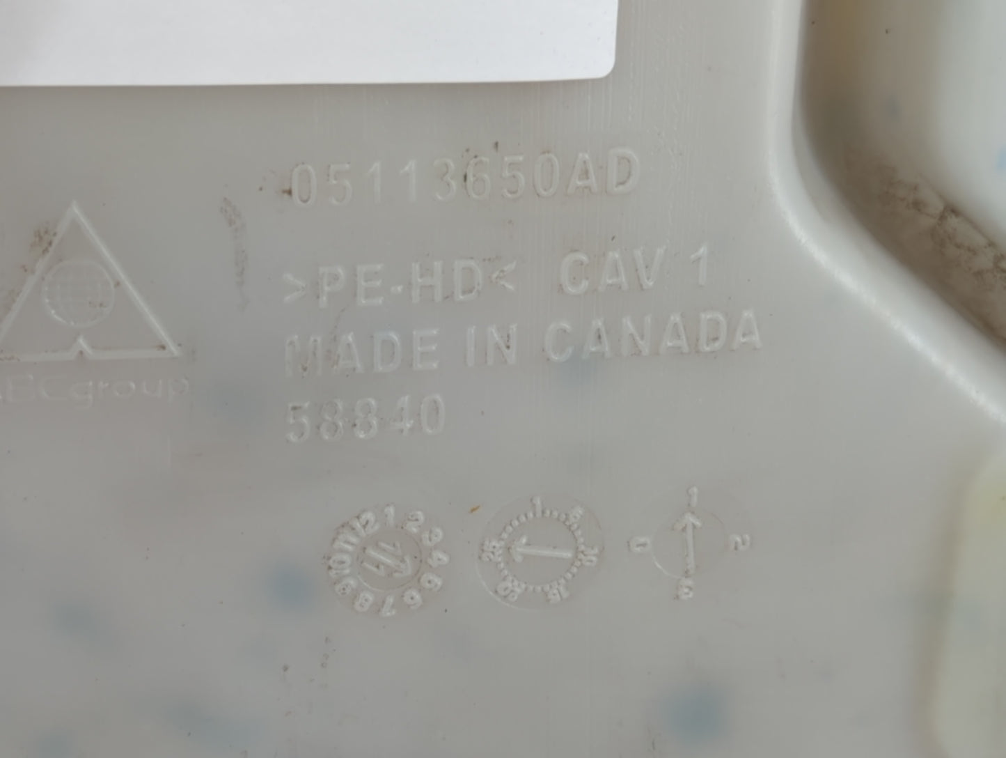 Dodge Caravan Windshield Washer Fluid Reservoir Bottle Oem - Oemusedautoparts1.com