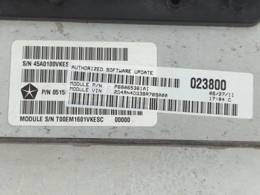 2011 Dodge Caravan PCM Engine Control Computer ECU ECM PCU OEM P/N:P68065361AI Fits OEM Used Auto Parts