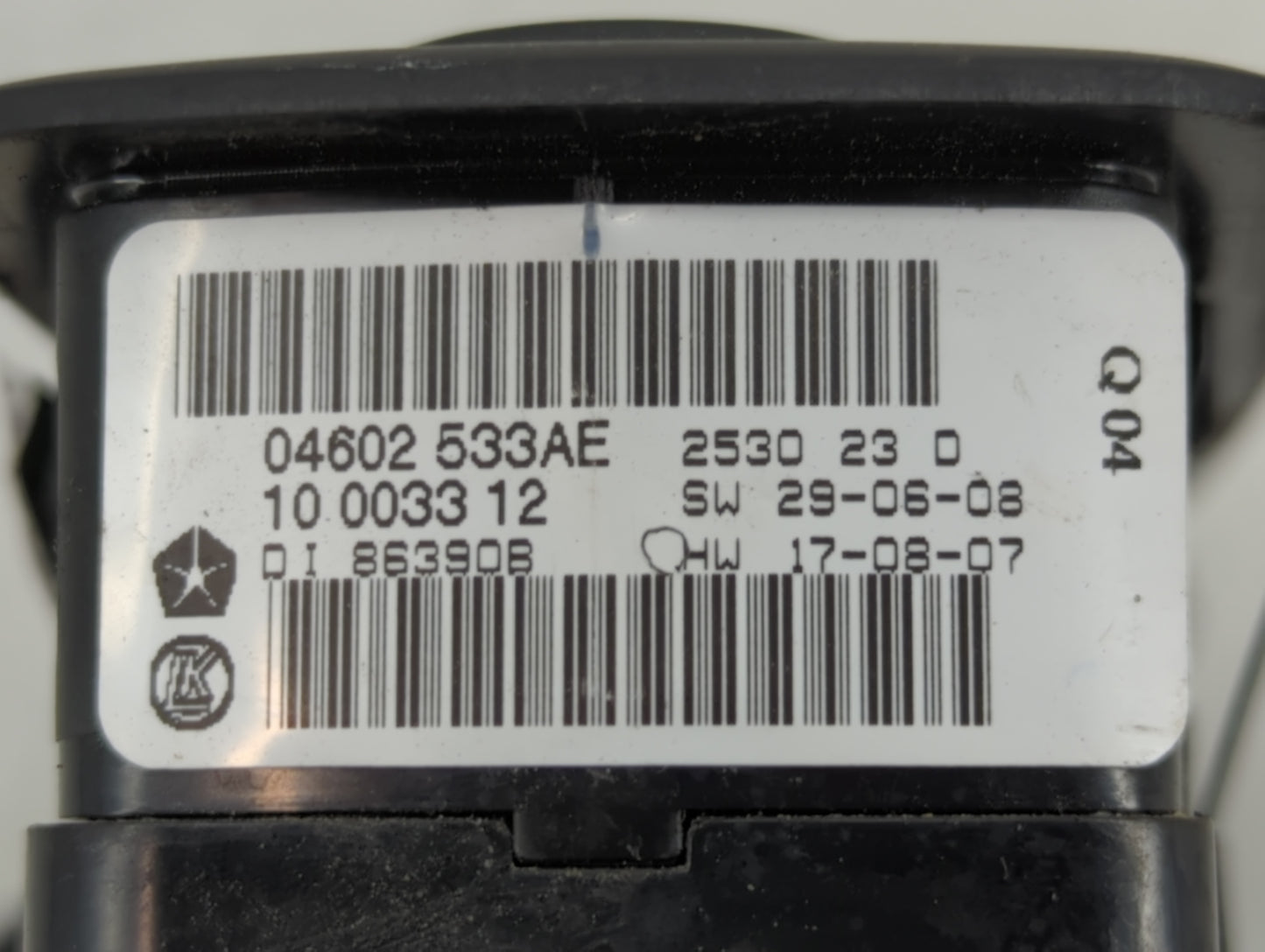 2011 Dodge Caravan Master Power Window Switch Replacement Driver Side Left P/N:04602 533AE Fits Fits 2008 2009 2010 OEM Used