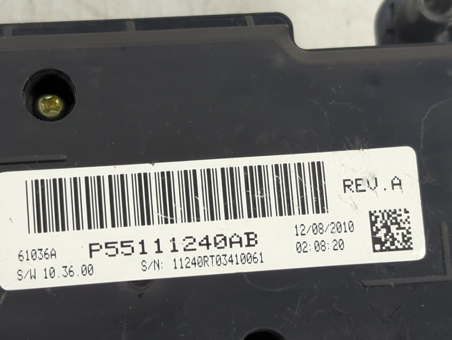 2011 Dodge Caravan Climate Control Module Temperature AC/Heater Replacement P/N:P55111240AB Fits OEM Used Auto Parts - Oemus