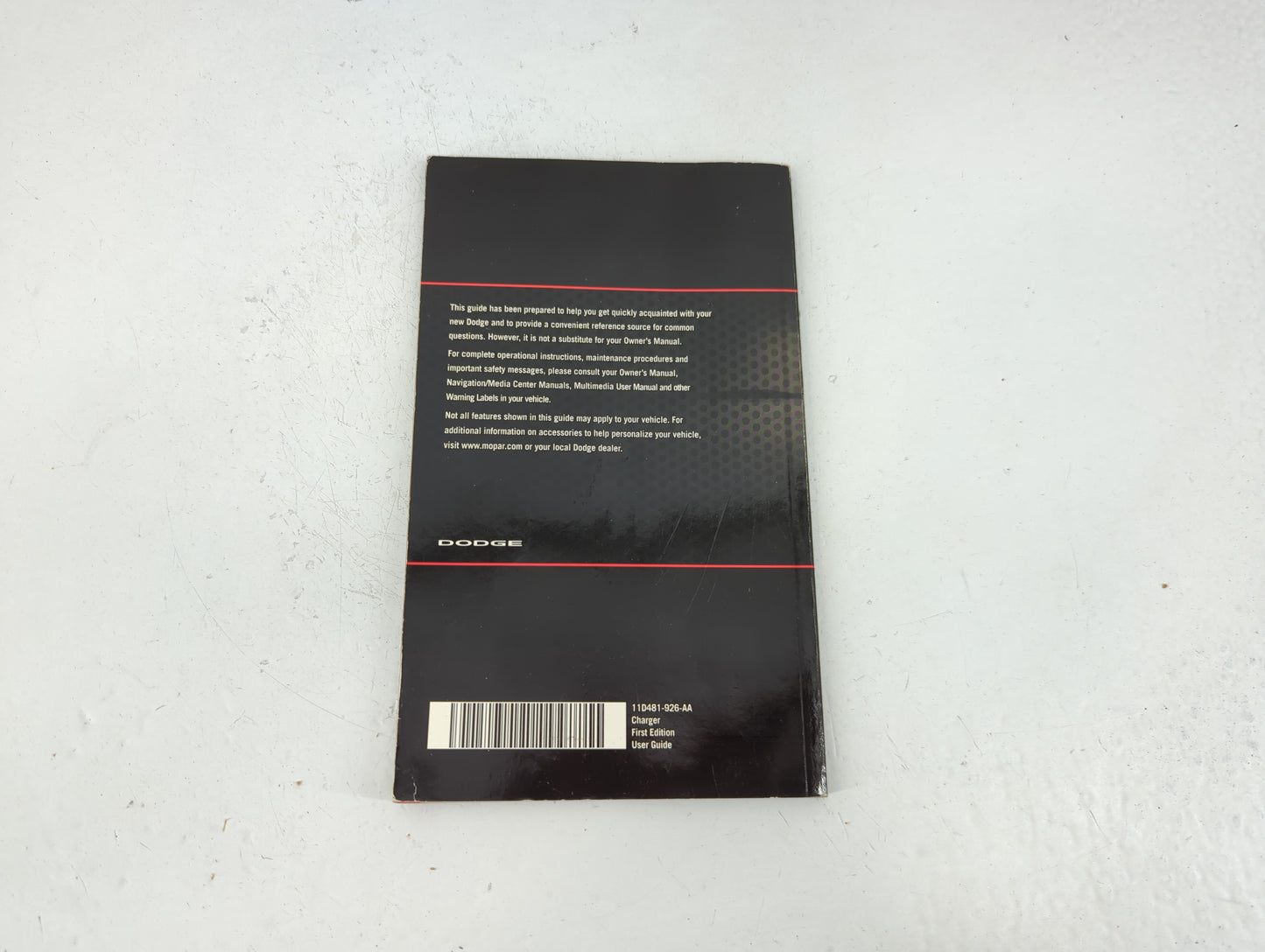 2011 Dodge Charger Owners Manual Book Guide P/N:11D481-926-AA OEM Used Auto Parts - Oemusedautoparts1.com
