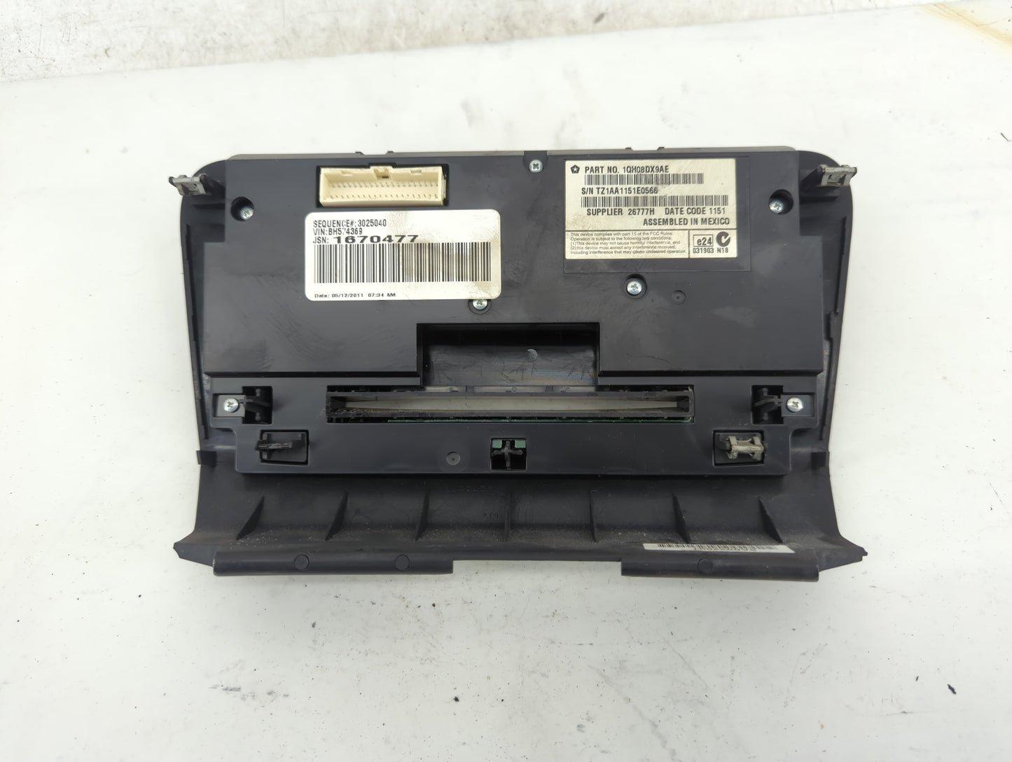 2011-2014 Dodge Charger Climate Control Module Temperature AC/Heater Replacement P/N:1QH08DX9AE Fits Fits 2011 2012 2013 201