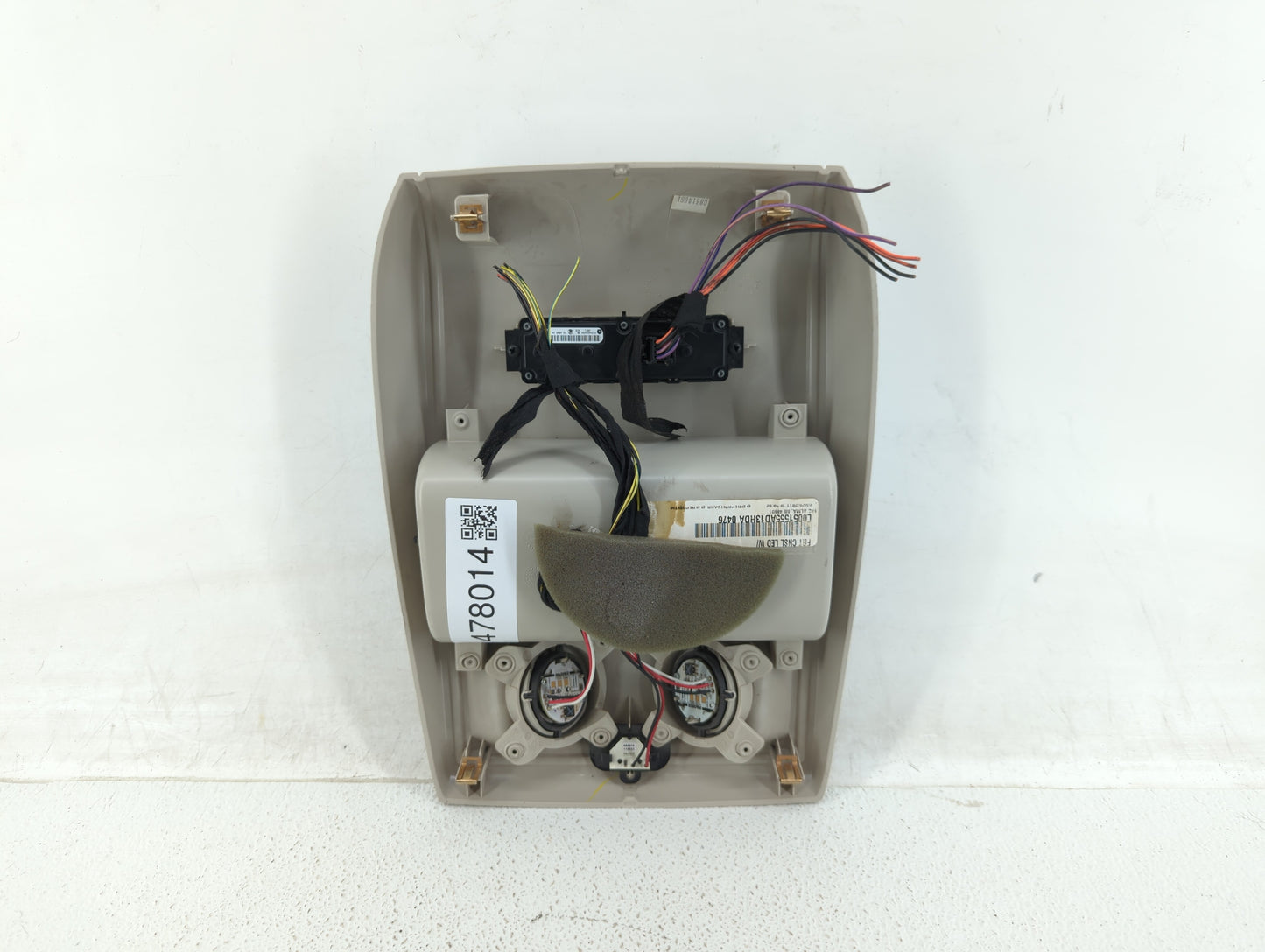 2011 Dodge Grand Caravan Overhead Roof Console Light Beige - Oemusedautoparts1.com