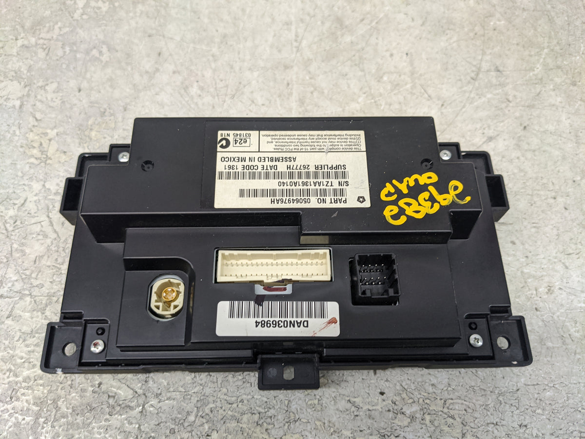 2011 Dodge Journey Information Radio Display Screen 1238422 - Oemusedautoparts1.com