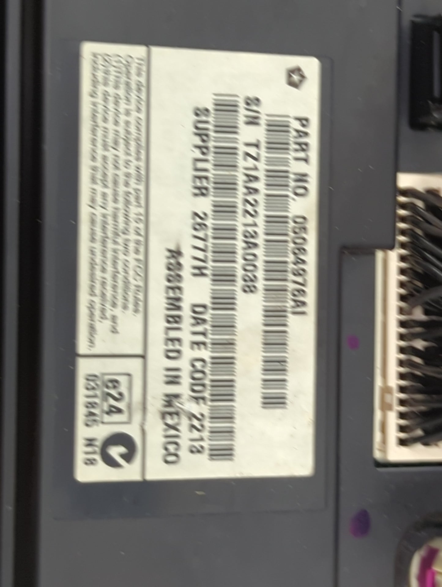 2011 Dodge Journey Climate Control Module Temperature AC/Heater Replacement P/N:05064876AI TZ1AA2213A0038 Fits OEM Used Auto