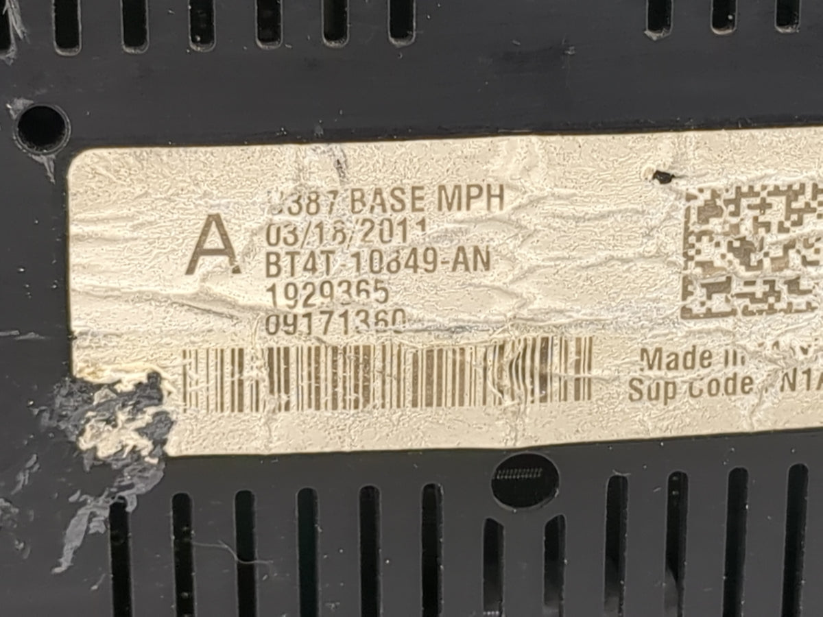 2011 Ford Edge Instrument Cluster Speedometer Gauges P/N:BT4T-10849-AN Miles: Fits OEM Used Auto Parts - Oemusedautoparts1.c