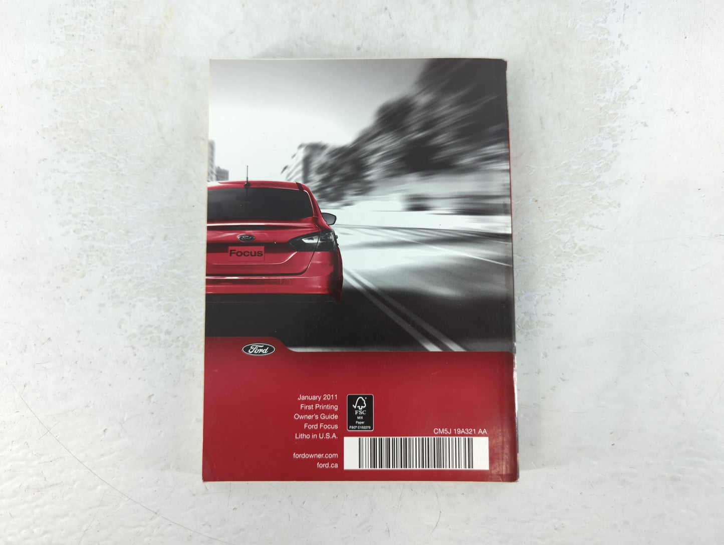2011 Ford Focus Owners Manual Book Guide P/N:CM5J 19A321 AA OEM Used Auto Parts - Oemusedautoparts1.com