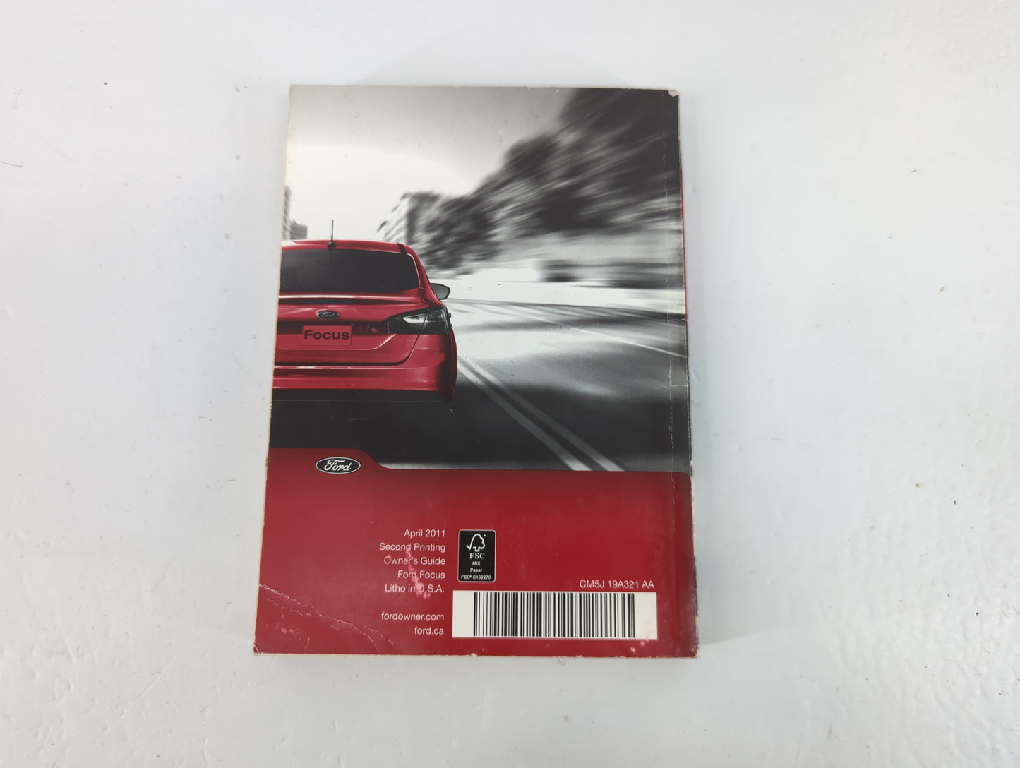2011 Ford Focus Owners Manual Book Guide P/N:CM5J 19A321 AA OEM Used Auto Parts - Oemusedautoparts1.com