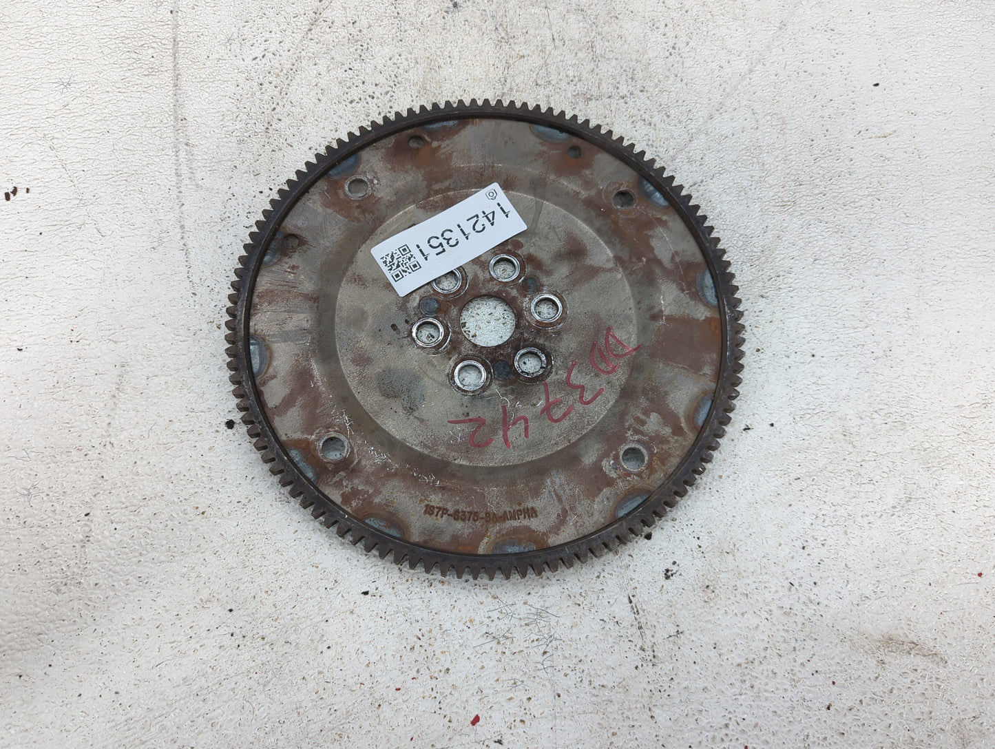 2010-2020 Ford Fusion Transmission Flywheel Flexplate P/N:1S7P-6375-BA Fits OEM Used Auto Parts - Oemusedautoparts1.com