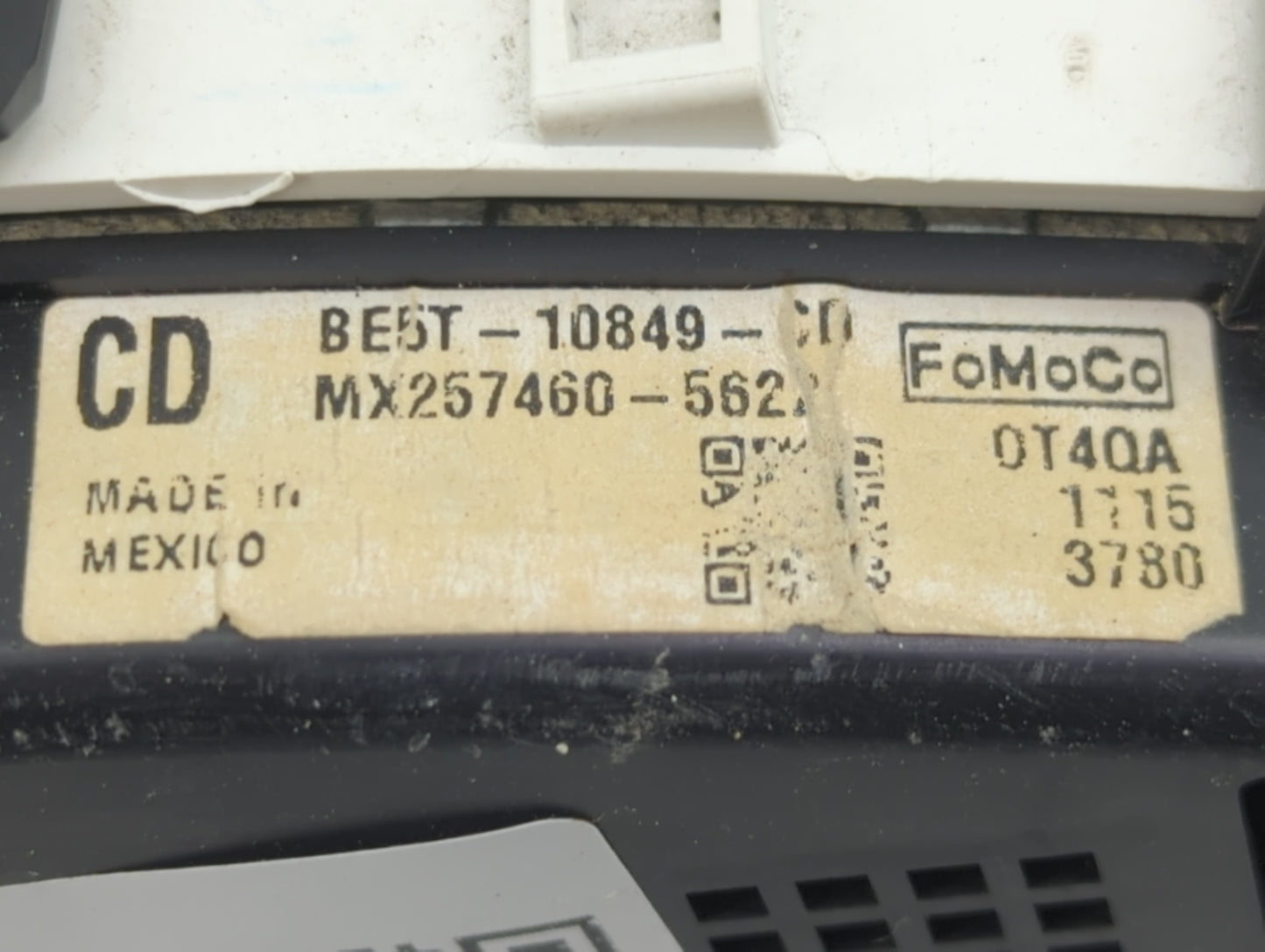 2011-2012 Ford Fusion Instrument Cluster Speedometer Gauges P/N:BE5T-10849-CD MX257460-5622 Fits Fits 2011 2012 OEM Used Aut