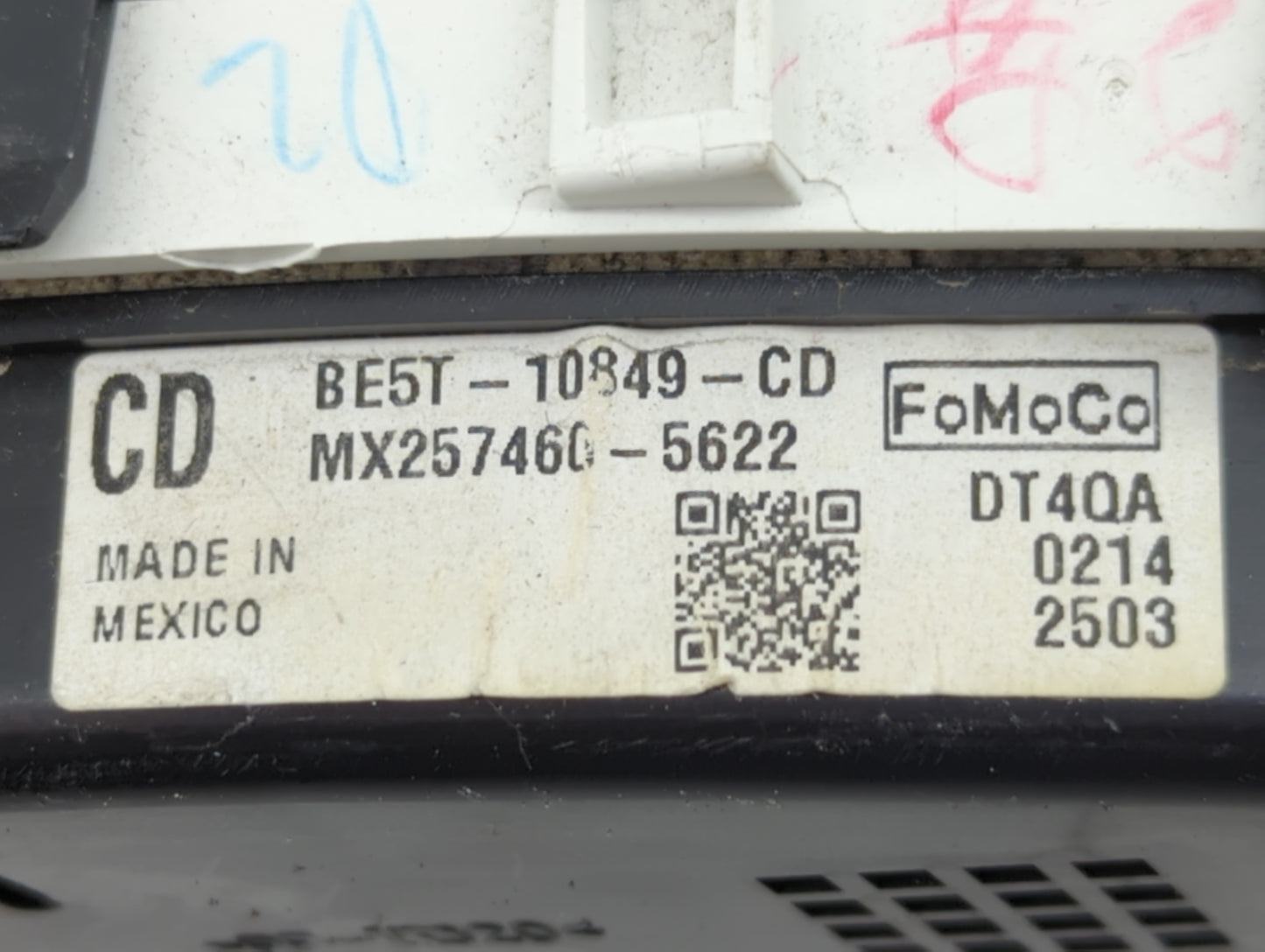2011 Ford Fusion Instrument Cluster Speedometer Gauges P/N:BE5T-10849-CD Miles:131K Fits OEM Used Auto Parts - Oemusedautopa