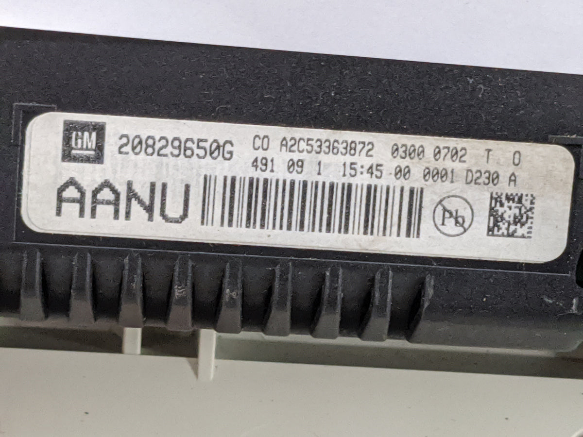 2011 Gmc Terrain Climate Control Module Temperature AC/Heater Replacement P/N:20829650G A2C53363872, 20906737 Fits OEM Used