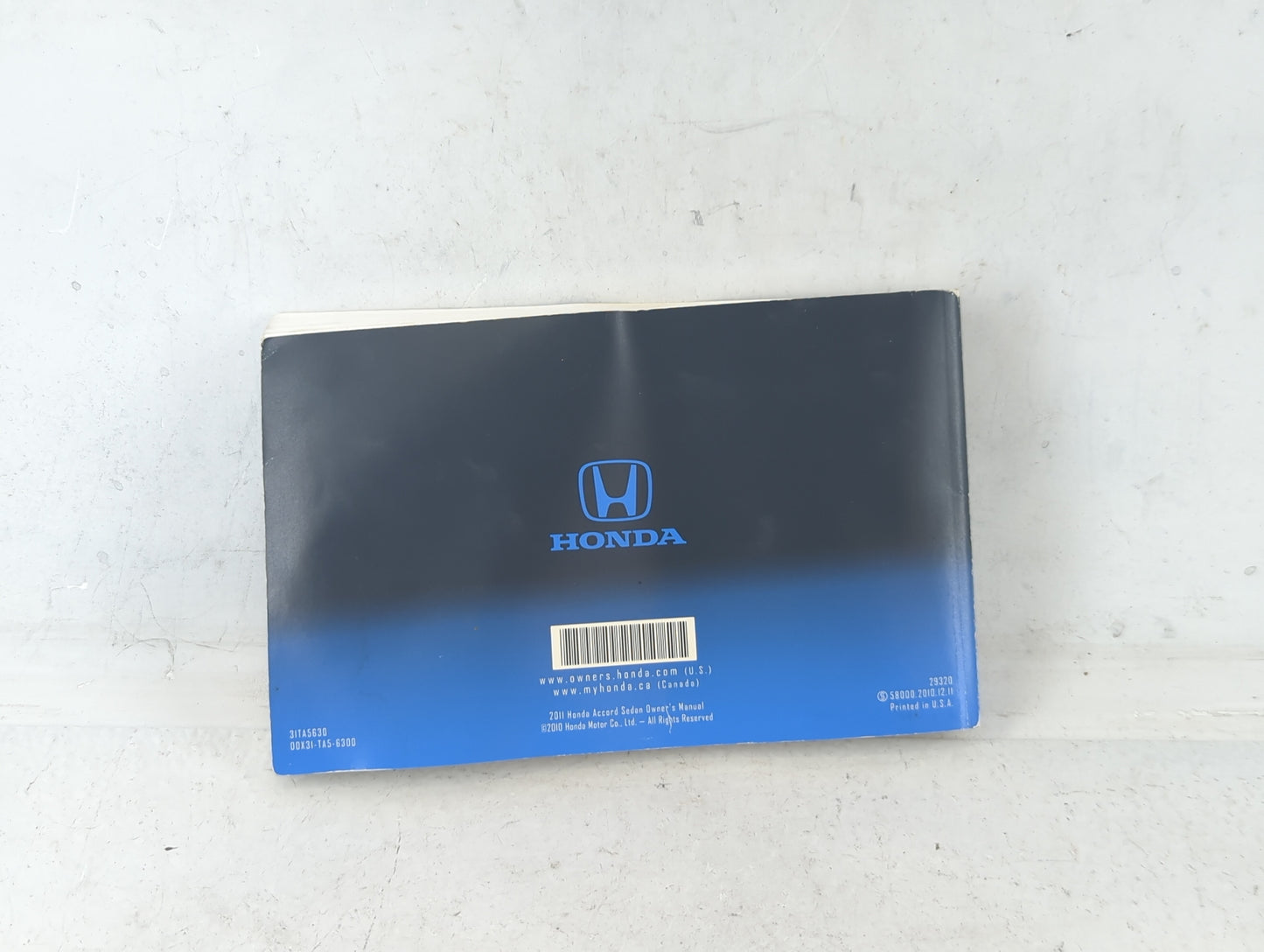 2011 Honda Accord Owners Manual Book Guide P/N:00X31-TA5-6300 OEM Used Auto Parts - Oemusedautoparts1.com