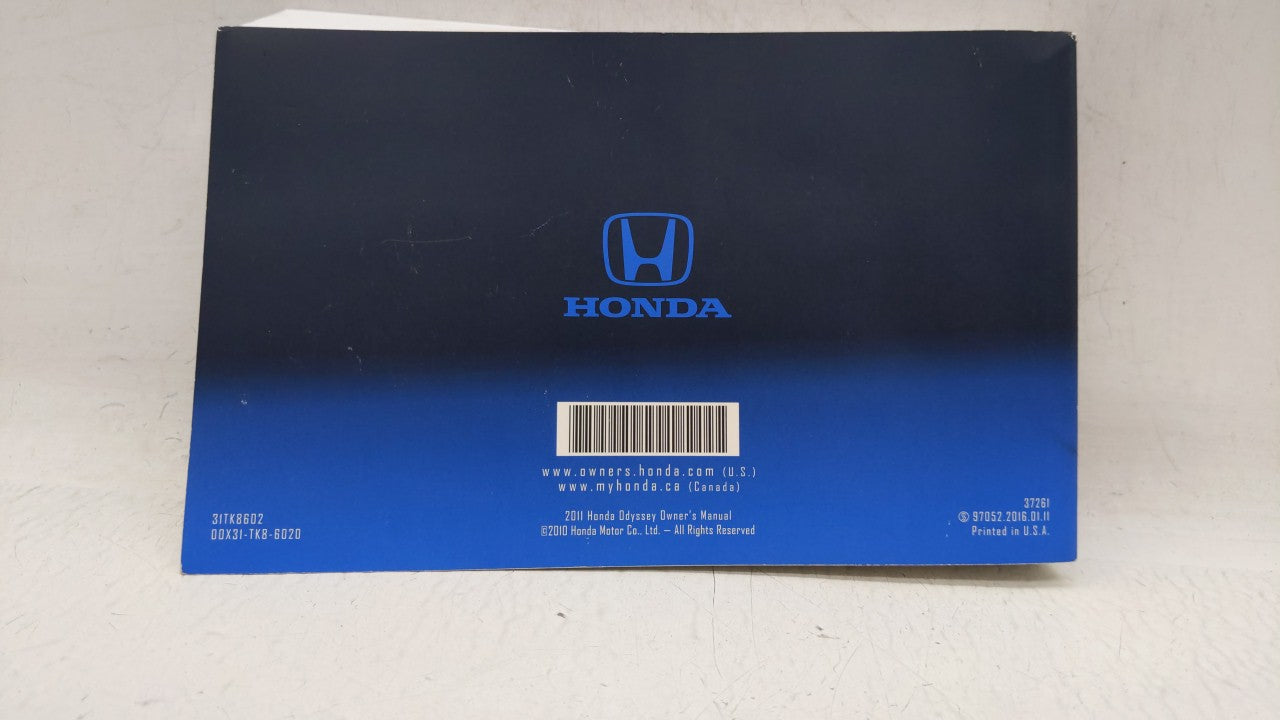 2011 Honda Odyssey Owners Manual Book Guide OEM Used Auto Parts - Oemusedautoparts1.com