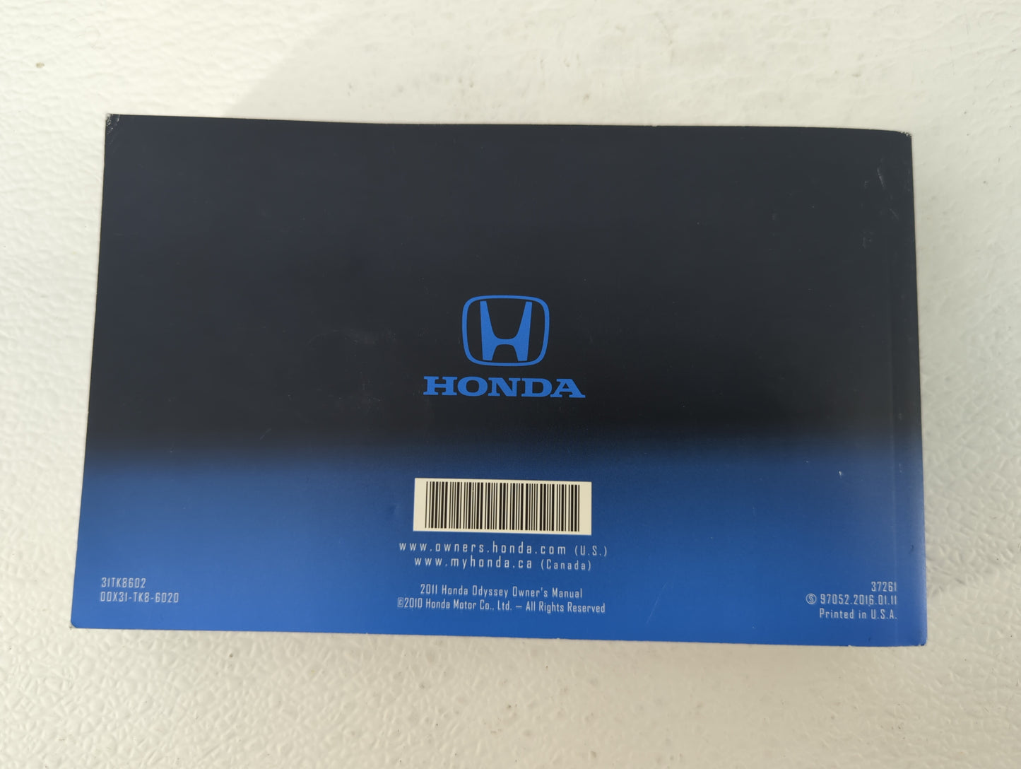 2011 Honda Odyssey Owners Manual Book Guide OEM Used Auto Parts - Oemusedautoparts1.com