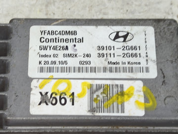 2011 Hyundai Sonata PCM Engine Control Computer ECU ECM PCU OEM P/N:39101-2G661 39111-2G661, 5WY4E26A, YFABC4DM6B, SIM2K-240 Fits OEM Used Auto Parts
