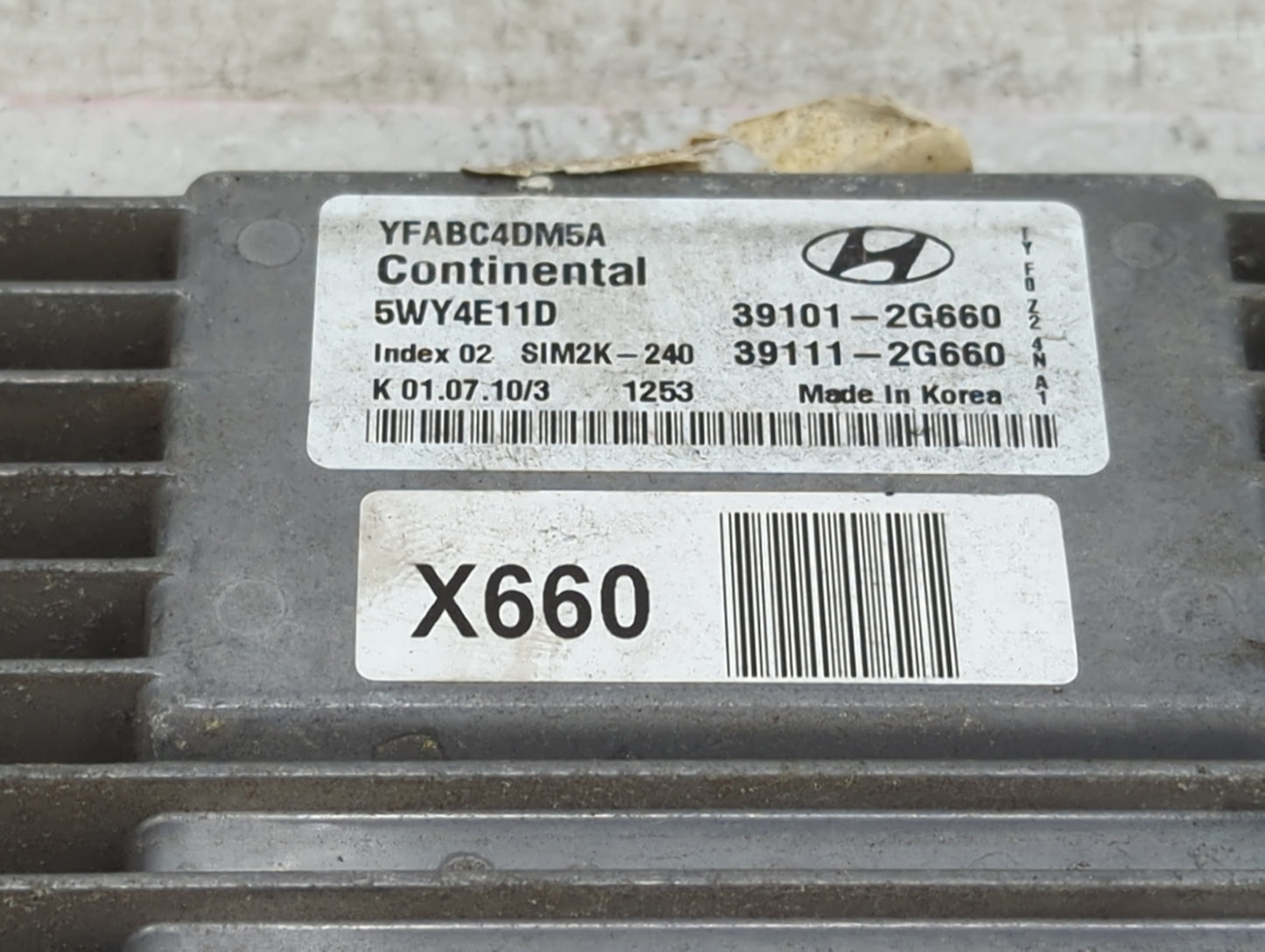 2011-2014 Hyundai Sonata PCM Engine Control Computer ECU ECM PCU OEM P/N:YFABC4DM5A 5WY4E11D Fits Fits 2011 2012 2013 2014 O
