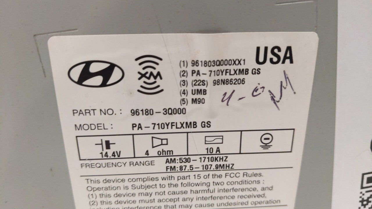 2011-2011 Hyundai Sonata Am Fm Cd Player Radio Receiver - Oemusedautoparts1.com