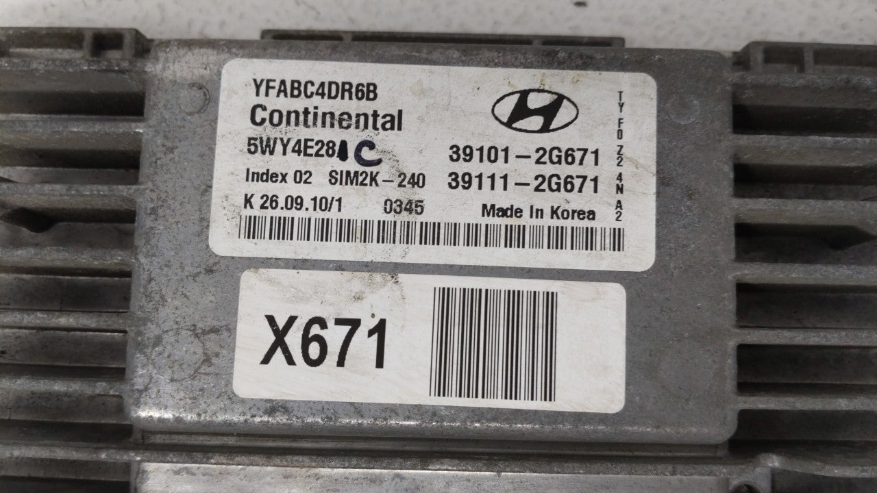 2011-2014 Hyundai Sonata PCM Engine Control Computer ECU ECM PCU OEM P/N:39101-2G661 39111-2G661 Fits Fits 2011 2012 2013 20