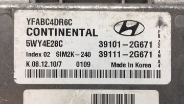 2011-2014 Hyundai Sonata PCM Engine Control Computer ECU ECM PCU OEM P/N:39101-2G671 Fits Fits 2011 2012 2013 2014 OEM Used Auto Parts