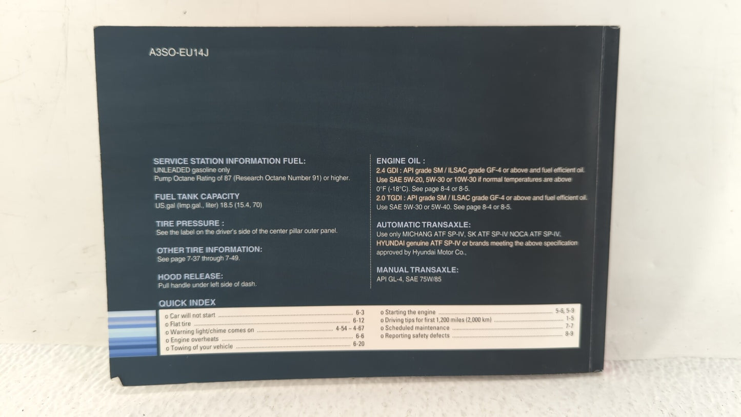 2011 Hyundai Sonata Owners Manual Book Guide OEM Used Auto Parts - Oemusedautoparts1.com