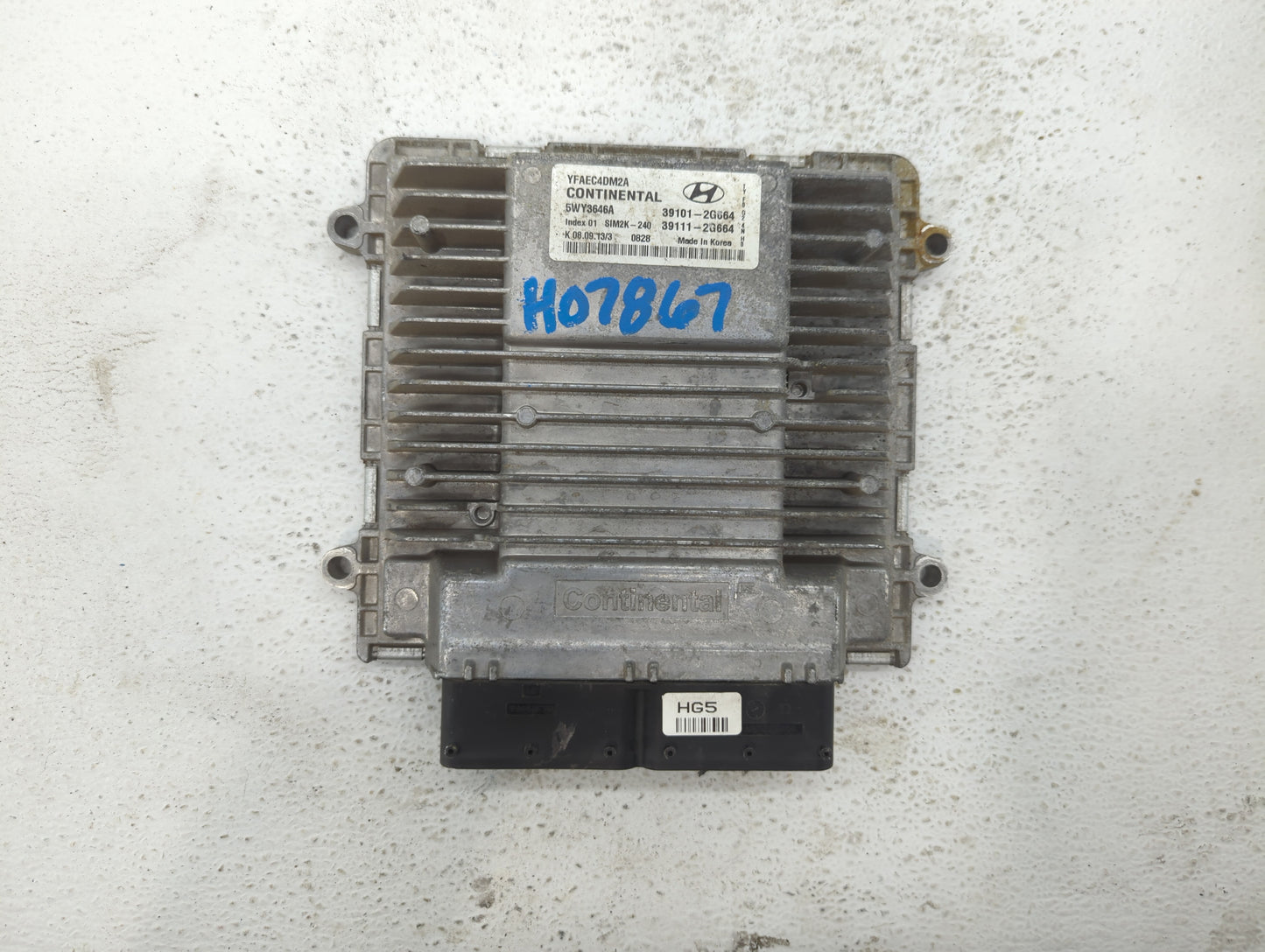 2011-2014 Hyundai Sonata PCM Engine Control Computer ECU ECM PCU OEM P/N:39111-2G662 39111-2G663 Fits Fits 2011 2012 2013 20