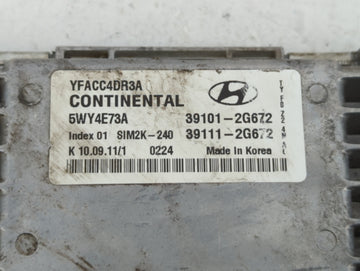 2011-2014 Hyundai Sonata PCM Engine Control Computer ECU ECM PCU OEM P/N:39111-2G661 39101-2G661 Fits Fits 2011 2012 2013 2014 OEM Used Auto Parts