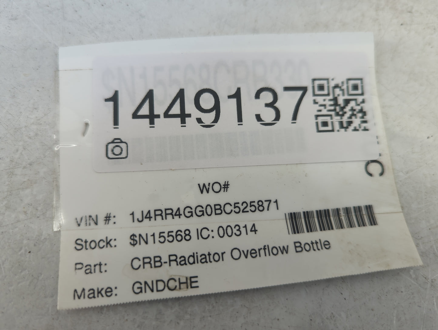 2011 Jeep Grand Cherokee Radiator Coolant Overflow Expansion Tank Bottle - Oemusedautoparts1.com
