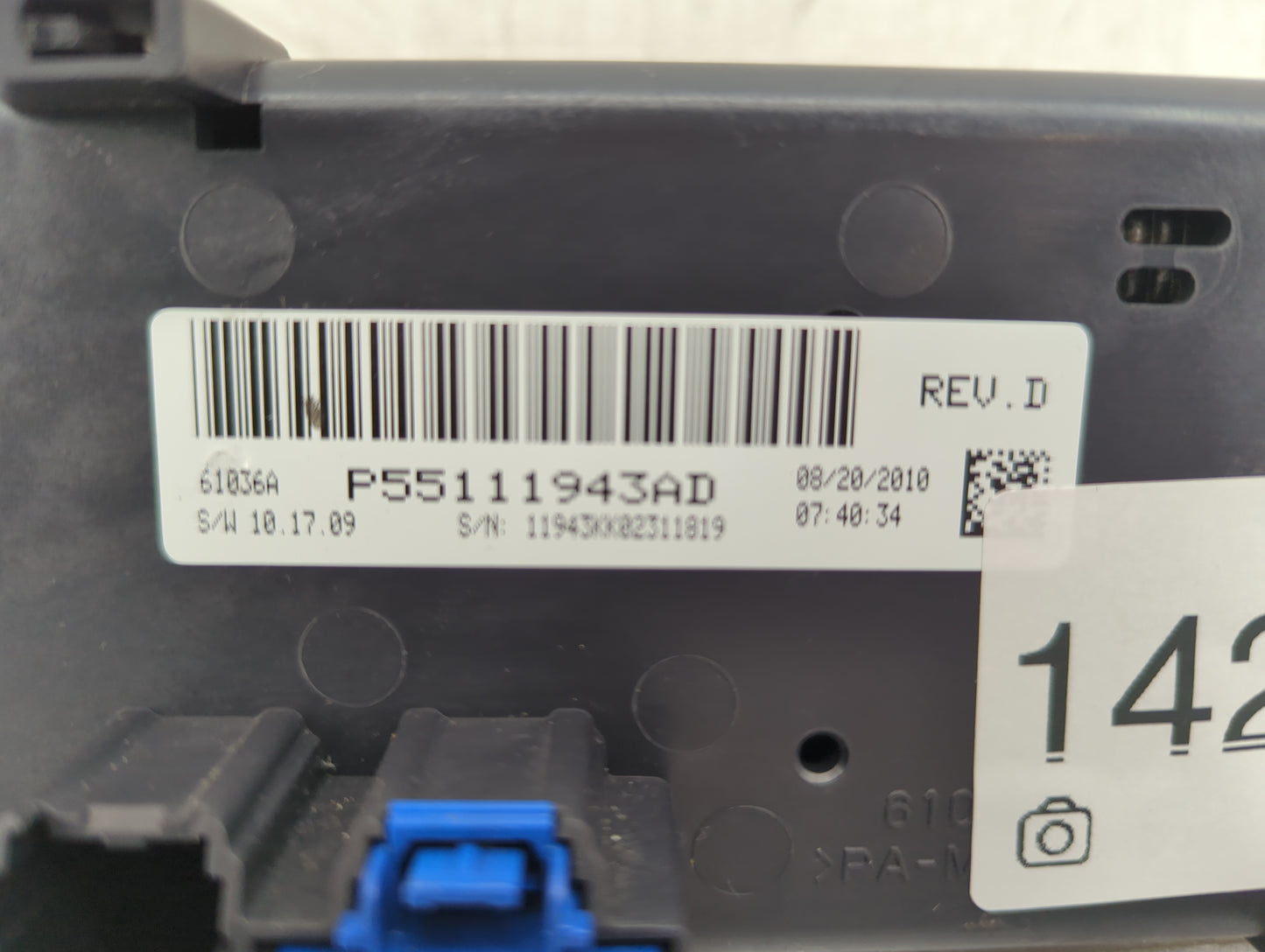 2010-2012 Jeep Liberty Climate Control Module Temperature AC/Heater Replacement P/N:P55111943AD 55111943AD Fits OEM Used Aut