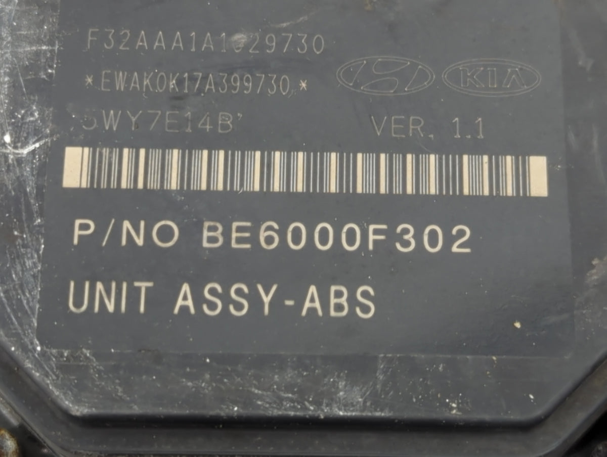 2011 Kia Rio5 Anti-Lock Brake ABS Pump Module Actuator OEM P/N:BE6000F302 Fits Fits 2009 2010 OEM Used Auto Parts - Oemuseda