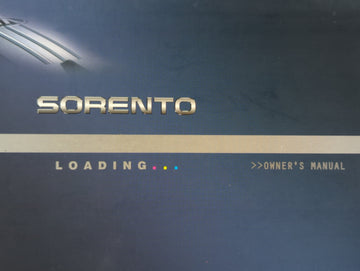 2011 Kia Sorento Owners Manual Book Guide P/N:A2PO-EU12H OEM Used Auto Parts