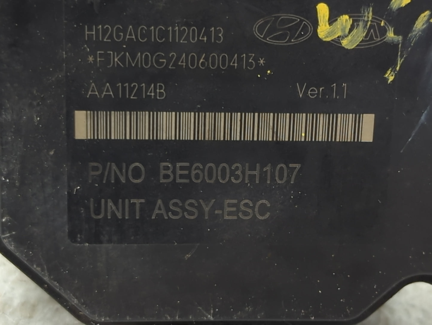 2011 Kia Soul ABS Pump Control Module Replacement P/N:BE6003H107 H12GAC1C1120413, FJKM0G240600413, AA11214B Fits OEM Used Au