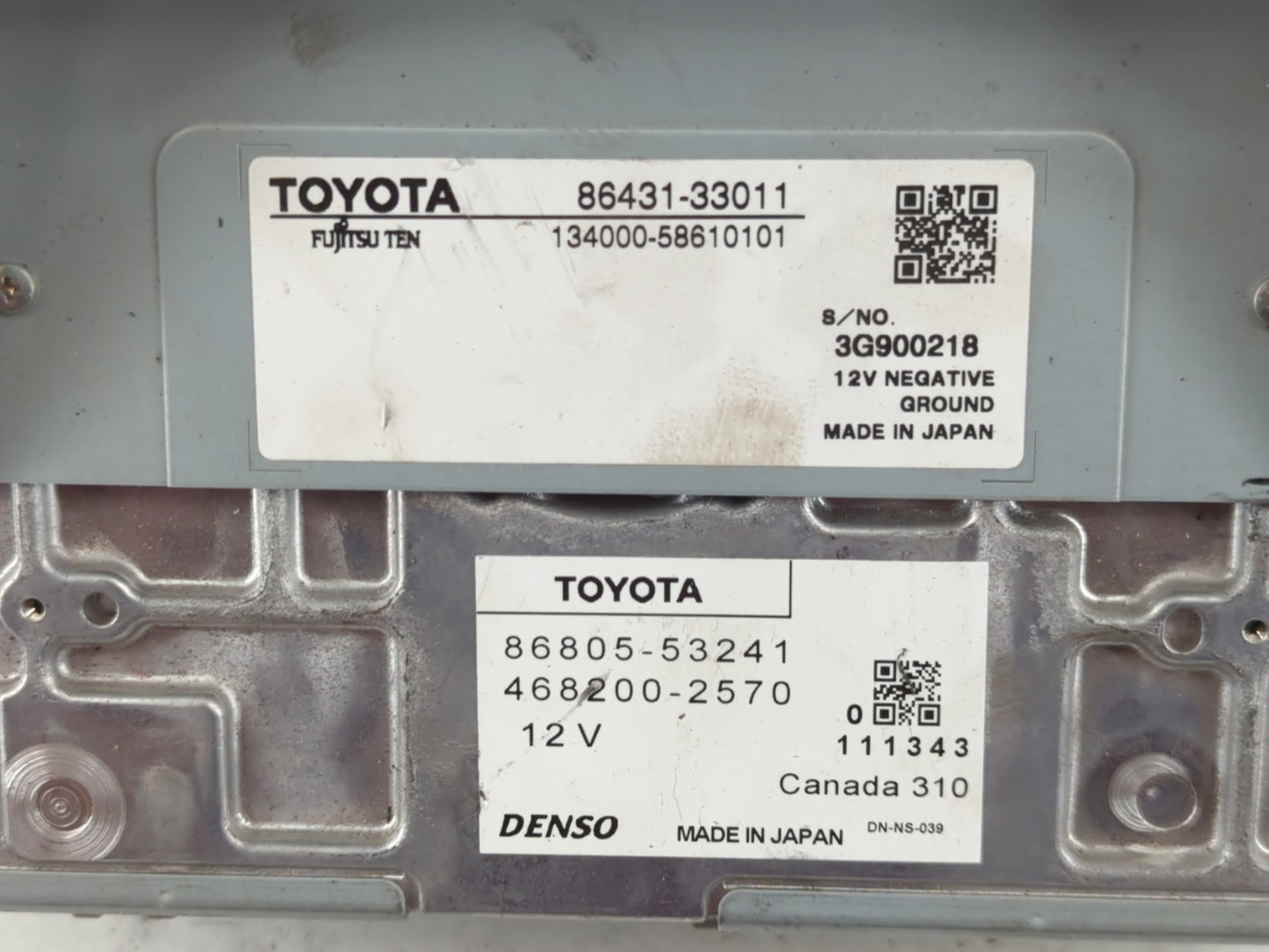 2010-2012 Lexus Es350 Radio AM FM Cd Player Receiver Replacement P/N:13400-58610101 86431-33011 Fits Fits 2010 2011 2012 OEM