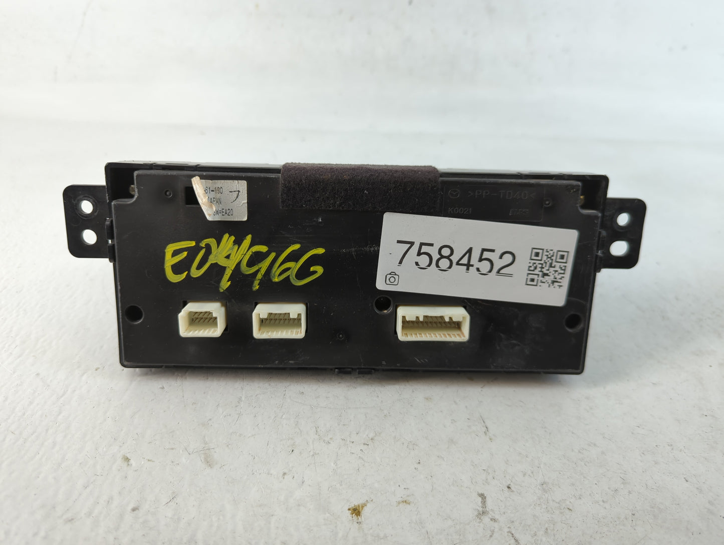 2010-2015 Mazda Cx-9 Climate Control Module Temperature AC/Heater Replacement P/N:TE70-61-190 Fits OEM Used Auto Parts - Oem