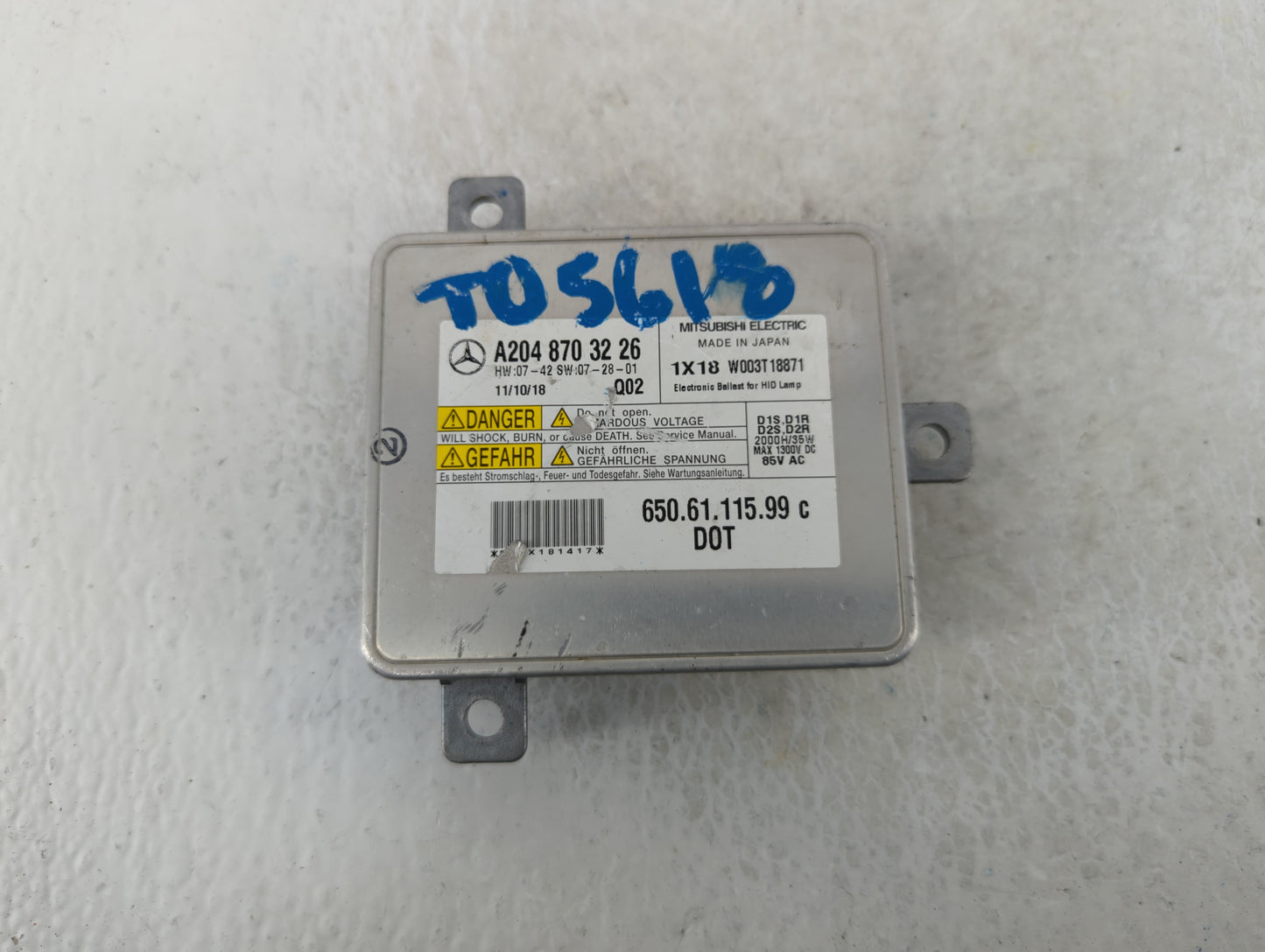 2011-2012 Mercedes-benz C350 Headlight Ballast Head Light - Oemusedautoparts1.com