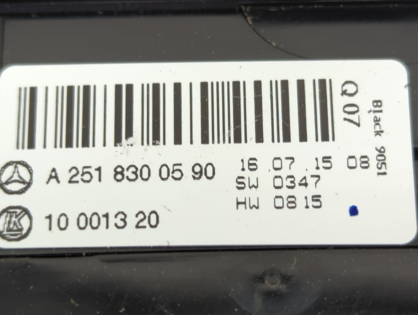 2011 Mercedes-Benz Gl450 Master Power Window Switch Replacement Driver Side Left P/N:A2518300590 Fits Fits 2009 2010 2012 20