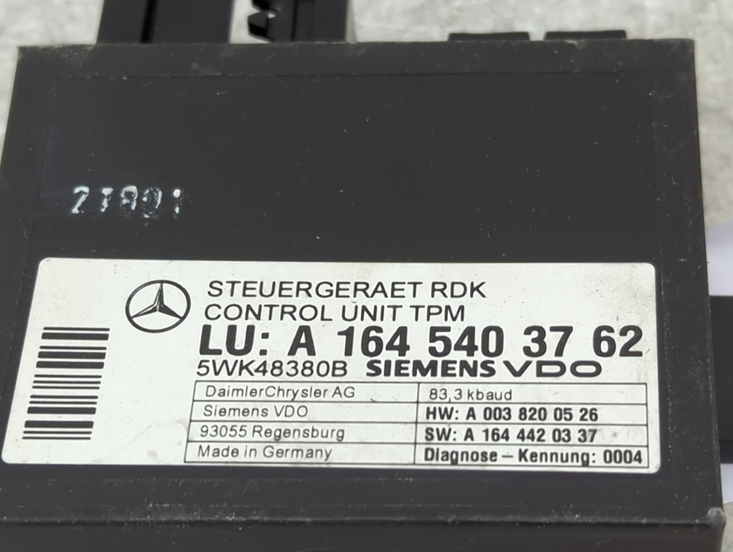 2011 Mercedes-benz R350 Tire Pressure Monitoring System Sensor Tpms - Oemusedautoparts1.com