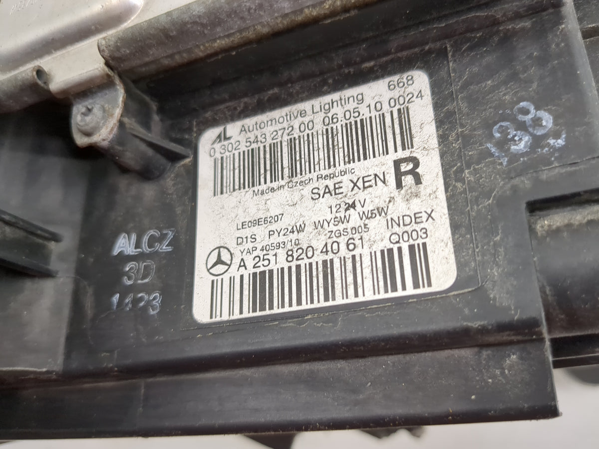 2011 Mercedes-benz R350 Passenger Right Oem Head Light Headlight Lamp - Oemusedautoparts1.com