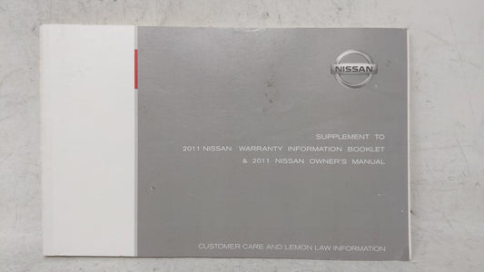 2011 Nissan Maxima Owners Manual Book Guide OEM Used Auto Parts