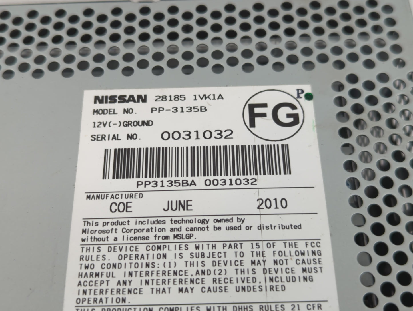 2011-2015 Nissan Rogue Radio AM FM Cd Player Receiver Replacement P/N:28185 1VK1A Fits Fits 2011 2012 2013 2014 2015 OEM Use