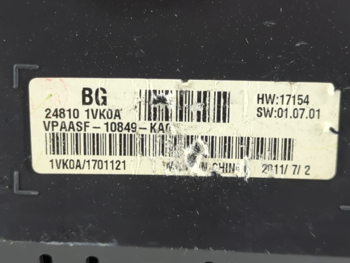 2011-2012 Nissan Rogue Instrument Cluster Speedometer Gauges P/N:24810-1VK0A Fits Fits 2011 2012 OEM Used Auto Parts - Oemus