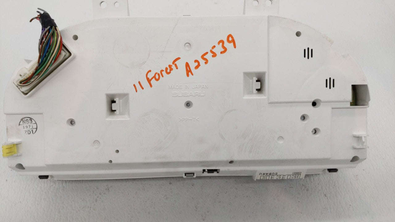 2011 Subaru Forester Instrument Cluster Speedometer Gauges P/N:8503SC300 Fits OEM Used Auto Parts - Oemusedautoparts1.com