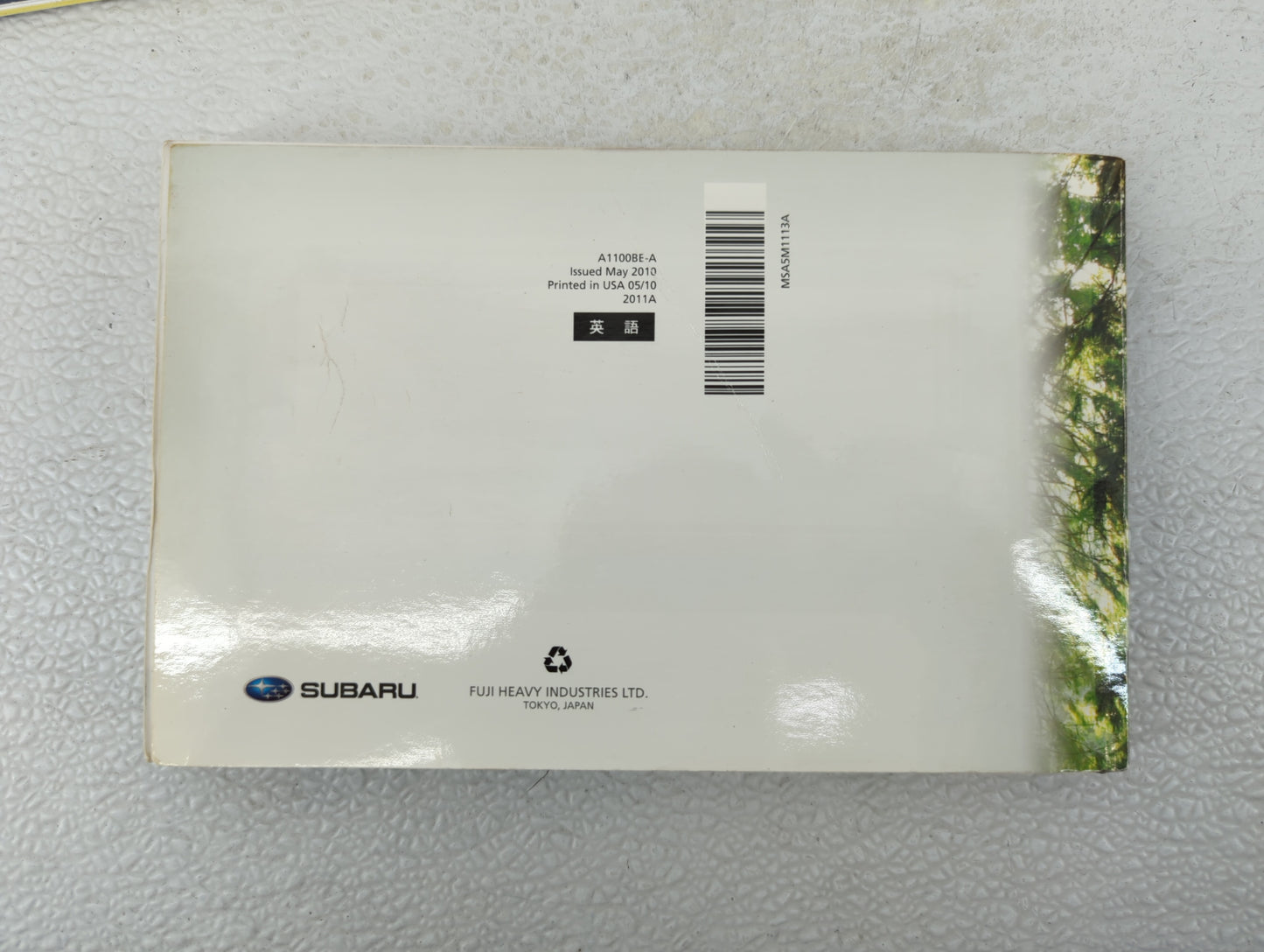 2011 Subaru Impreza Owners Manual Book Guide OEM Used Auto Parts - Oemusedautoparts1.com
