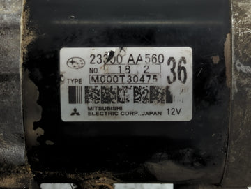 2008-2014 Subaru Impreza Car Starter Motor Solenoid OEM P/N:M000T30475 23300 AA560 Fits Fits 2008 2009 2010 2011 2012 2013 2014 OEM Used Auto Parts