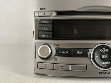 2010-2012 Subaru Legacy Radio AM FM Cd Player Receiver Replacement P/N:86201AJ64A Fits Fits 2010 2011 2012 OEM Used Auto Parts
