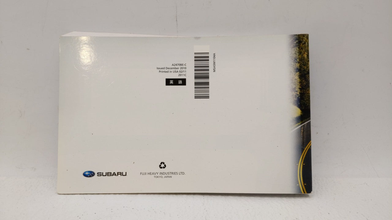 2011 Subaru Legacy Owners Manual Book Guide OEM Used Auto Parts - Oemusedautoparts1.com